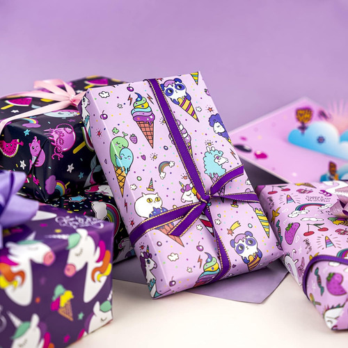 Hoja De Papel De Envoltura De Cumpleaños Envolvente - 12 Sáb