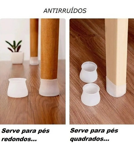 Protector De Pie De Silla De Silicona 90 Piezas
