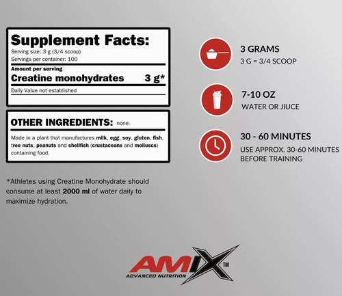 Creatina Monohydrate 300 Gr Amix