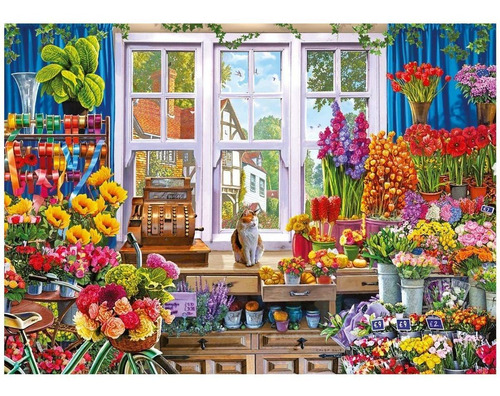 Imagen 1 de 4 de Diamond Painting Casa De Las Flores Diam Cuadrado 4mybebe
