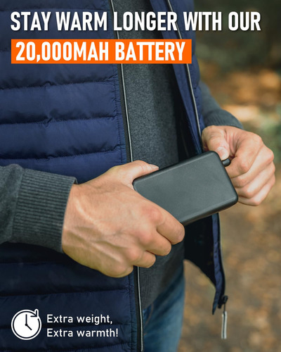 Chaleco Térmico Eléctrico 20000 Mah Para Hombres Y Mujeres Color Diseño De La Tela Talle