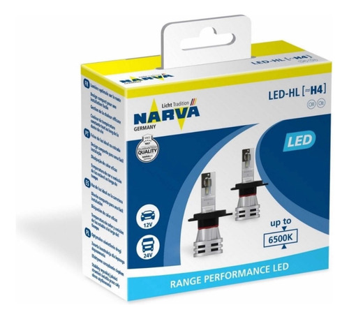 Turbo Led H4 Narva Alemania Calidad Premium 12-24v