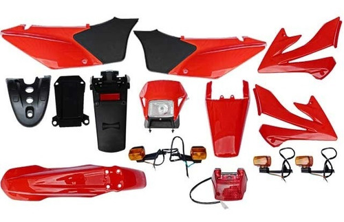 Kit Plasticos Tornado250 Rojo Para Moto 