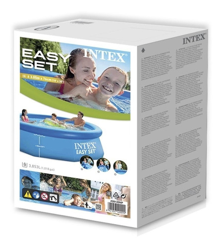 Pileta Intex -305 X 76 - Easy Set -modelo 28120- 3853 Lts.