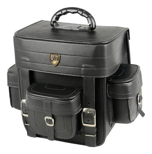 Alforge Traseiro (bolsa) Custom Mini 22 Litros Em Couro Liso