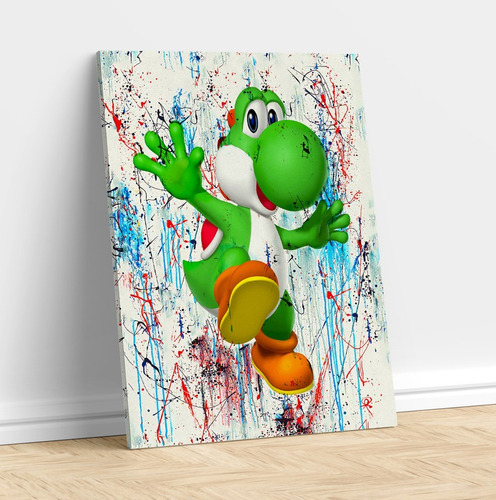 Cuadro Yoshi Mario Bross Decorativo Moderno Pieza Living