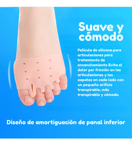 5 Pares Corrector Hallux Valgus Dedo Pie Separador Silicon