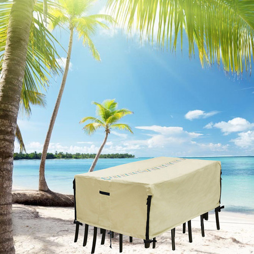 Cubierta De Muebles De Exterior Impermeable Resistente Beige