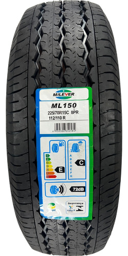 Pneu 225/70r15c Milever 112/110r Ml150 8 Lonas Carga +brinde