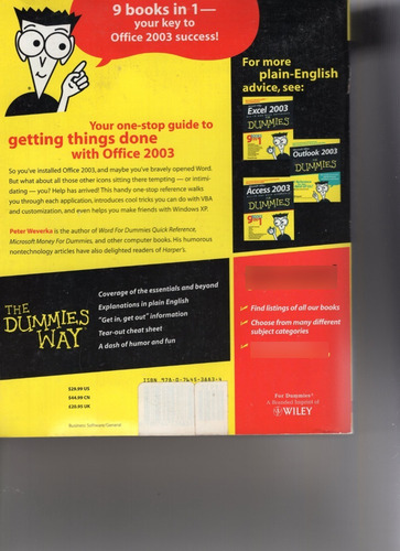 Microsoft Office 2003 All In One Desk Reference For Dummies