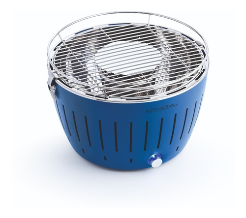 Lotus Grill - Parrilla A Carbón Sin Humo Portatil. Color Azul