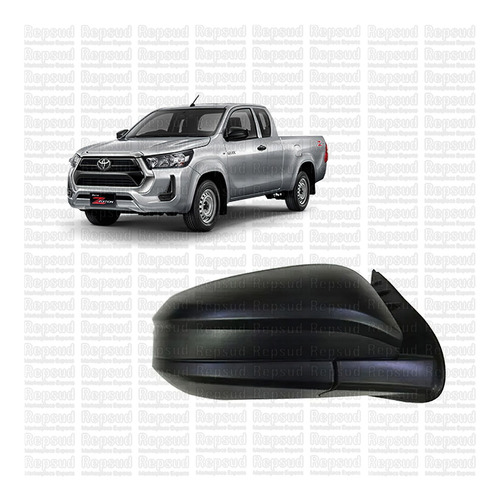 Espejo Derecho Toyota Hilux Revo 2016-2019 Electrico Negro 