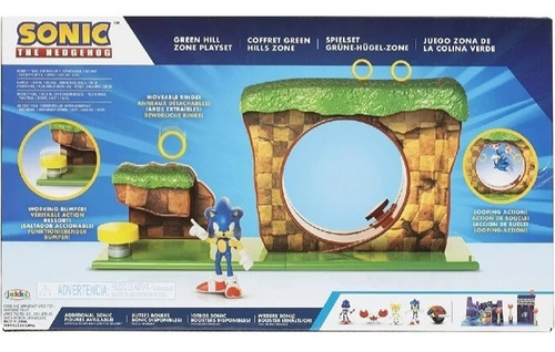 Playset Sonic Escenario La Colina Gira Y Salta Original