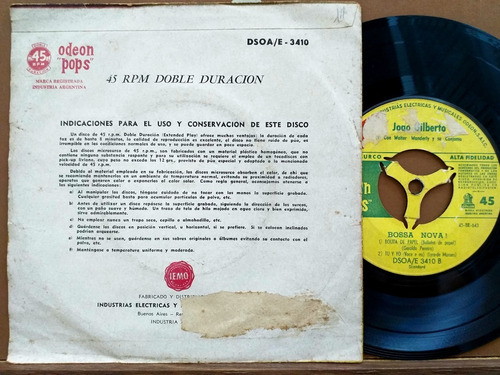 João Gilberto - Bossa Nova! - Ep Simple 1962 Musica Brasil (Usado)