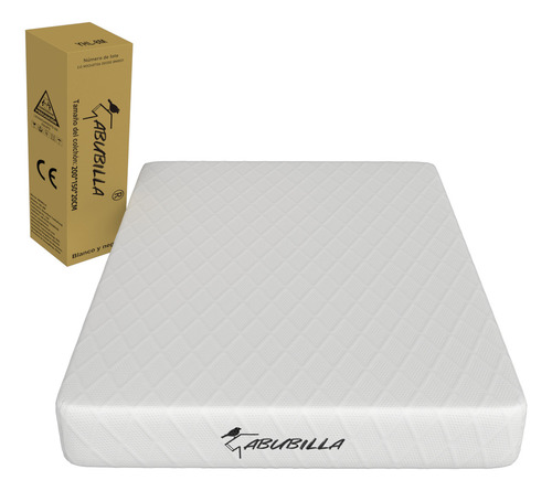 Colchón Queen Memory Foam Confort 150x200x20 Cm En Caja Color Blanco