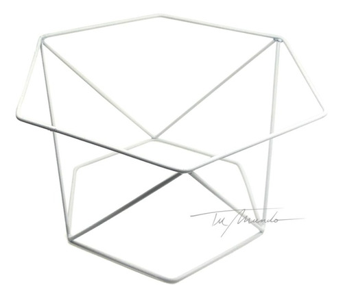 Soporte Para Bandeja Hexagonal  Metalico 25x22cm Decoracion 