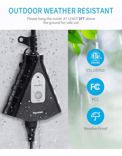Syantek Enchufe Wifi Exterior, Enchufe Inteligente Exteri...
