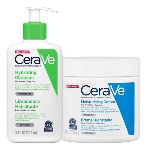 Cerave Rutina Facial Y Corporal Pieles Secas A Muy Secas