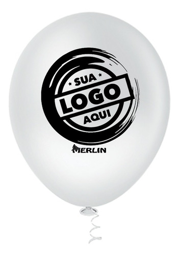 Imagem 1 de 8 de 200 Balão (bexiga) Personalizados Com Seu Logo N09 - 1 Lado