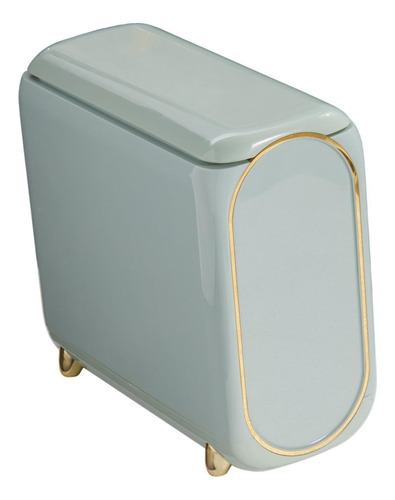 Trash Can Con Tapa Delgada Bin De Basura 10l Bin Bin Verde