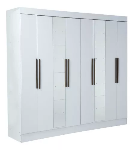 Armario Closet Con Espejo Branco - Duna
