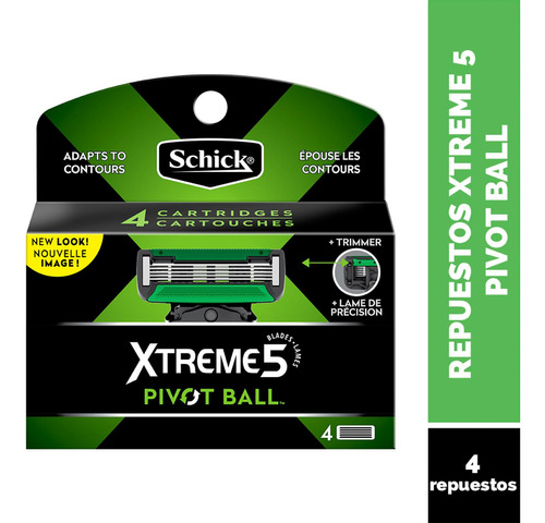 Schick Xtreme5 Pivot Ball Repuestos X4und