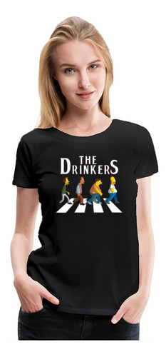 Polera Diseño The Drinkers Comics Mujer