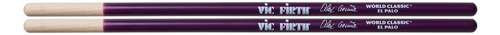 Baquetas Palillos Vic Firth Saa2 Alex Acuña Para Timbales Color Violeta