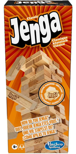 Juego Clásico Jenga De Hasbro Gaming Con Tablero De...