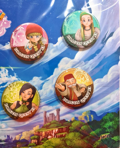 Set De 8 Botones Pins De Dragon Quest Xi (en D3 Gamers)