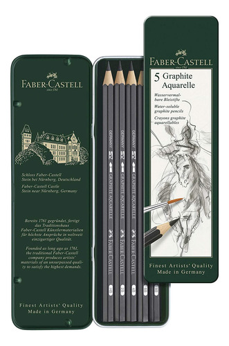 Faber-castell De 5 Piezas De Calidad Lápices De Acuarela De
