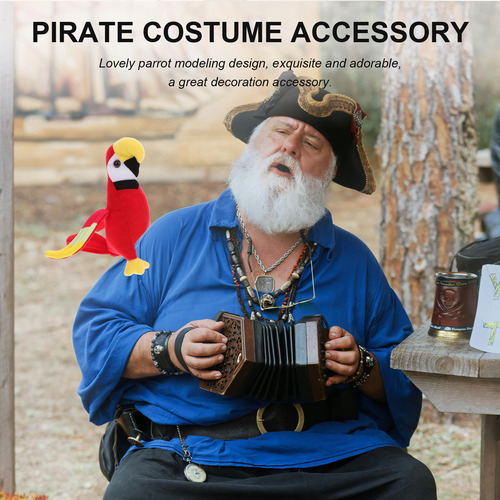 Peluche Con Forma De Loro Pirata Para Niños, Adorable Pirata