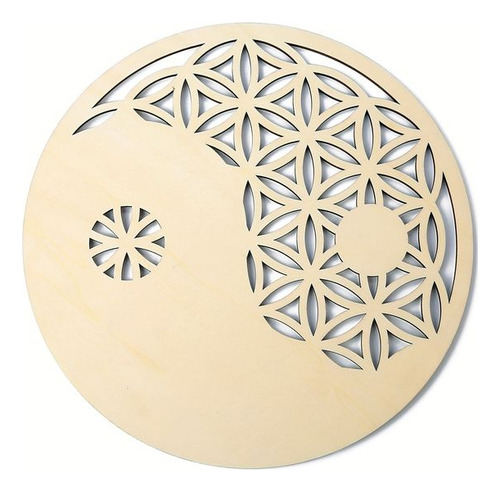 Mándala Flor De La Vida Con Los Chakras Mdf Fibrofacil 60cm