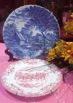 Comprar Antiguos Platos Decorativos Ingleses Johnson 2unid N287