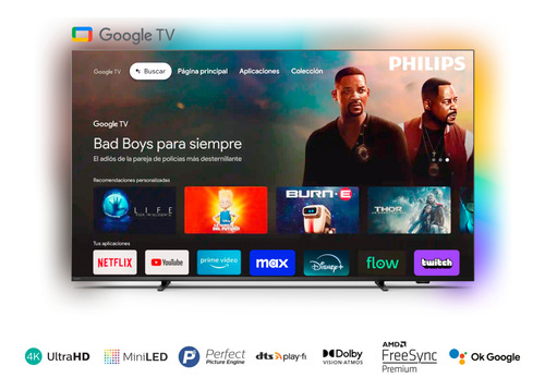 Google Tv Philips The Xtra Qled + Mini Led 4k 75 Ambilight