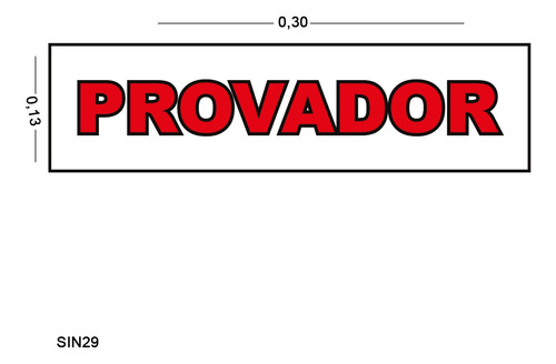 Placas De Sinalização Provador Em Pvc 30 X 13cm