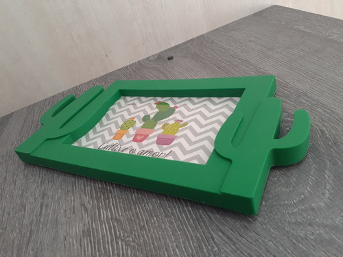 Imagen 7 de 8 de Porta Retrato Soporte De Foto Cactus Infantil Plástico 10x15