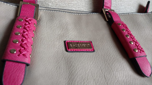 Cartera Beige Y Fucsia Basement