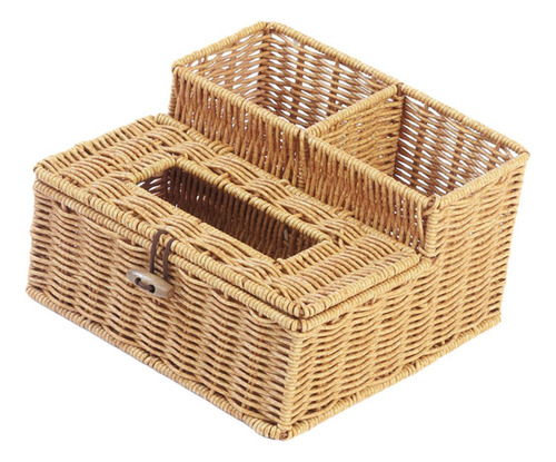 - Caja De Almacenamiento De Pañuelos De Papel Tejida, Caja