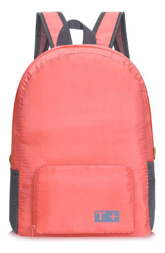Mochila Plegable Travel Tech Viaje Convertible Cómoda Prátic Color Coral 17820