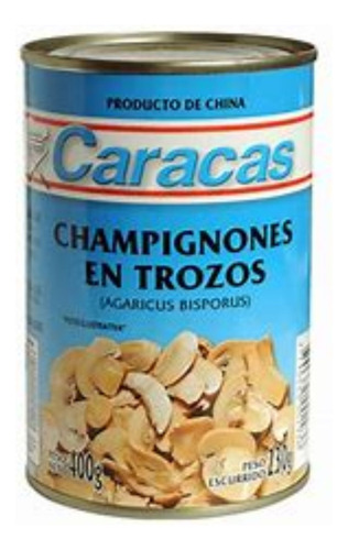 Champignones En Trozos Caracas 400 Grs X 6 Unidades