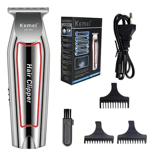 Máquina Acabamento Cabelo Barba Kemei Km-032 - Cinza