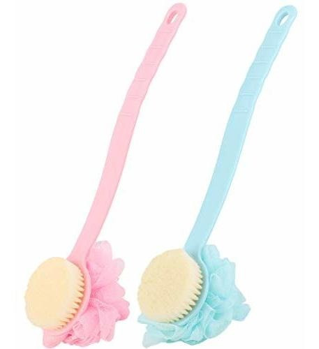 Cepillo De Ducha Tbestmax Loofah Back Scrubber, Mango Largo