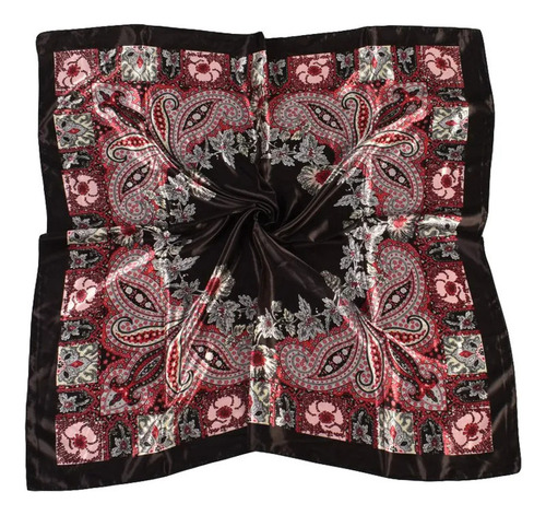 Cc Grande Cachecol De Seda Com Estampa Paisley Elegante