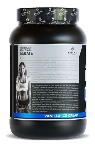 Imagen 4 de 4 de Proteina Hydrolyzed Whey Protein By Sascha Fitness (sabores)