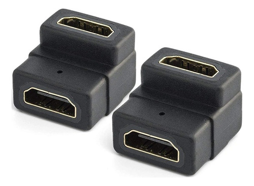 Cople Adaptador Hdmi A Hdmi 90 Grados Hembra Hembra Conector