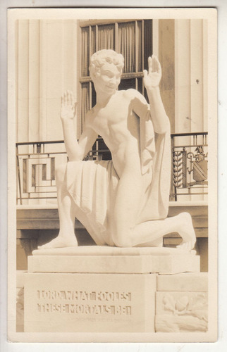 Antigua Postal Escultura Art Deco Puck By Brenda Putnam 1932