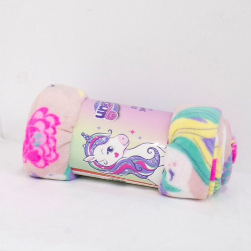 Frazada Flannel Piñata 1.5 Plaza 150x220 Cm Super Soft Unis Floreado