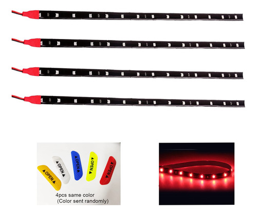 Tira Luz Led Roja Para Automovil Smd Drl Superbrillante