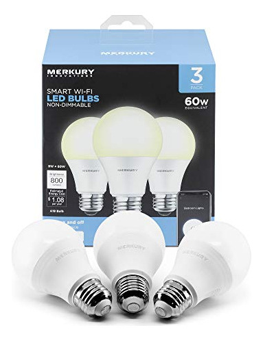 Merkury Innovation A19 Smart White Led Bulb 60w P1h92